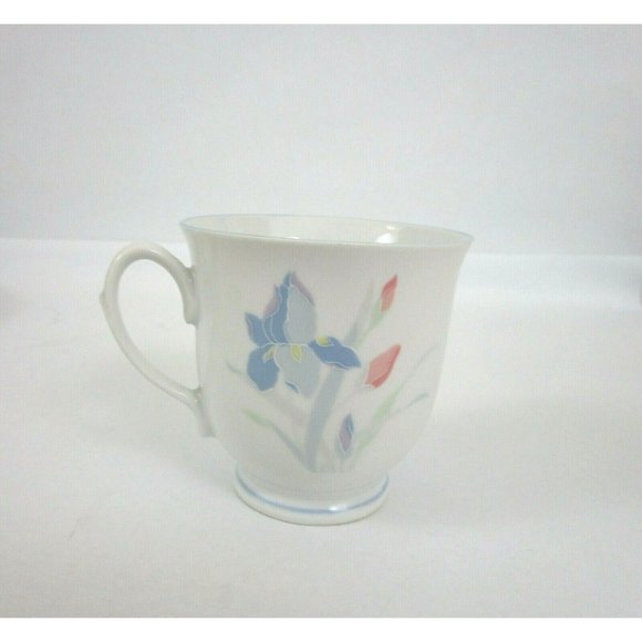 Iris Pattern Dinner Place Setting 4 Pieces Plate Bowl Cup Fresh Flowers by Excel - Picture 8 of 9